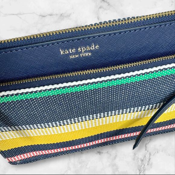 Kate Spade New York Cameron Stripe Tri Color Zip Crossbody Bag NWOT - Picture 4 of 15